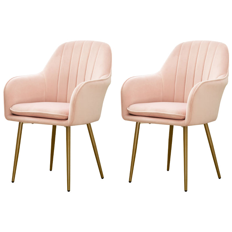 Chaise de salle à manger Glam, chaise à dossier solide de 23 po de large avec 4 pieds en métal pour un usage domestique