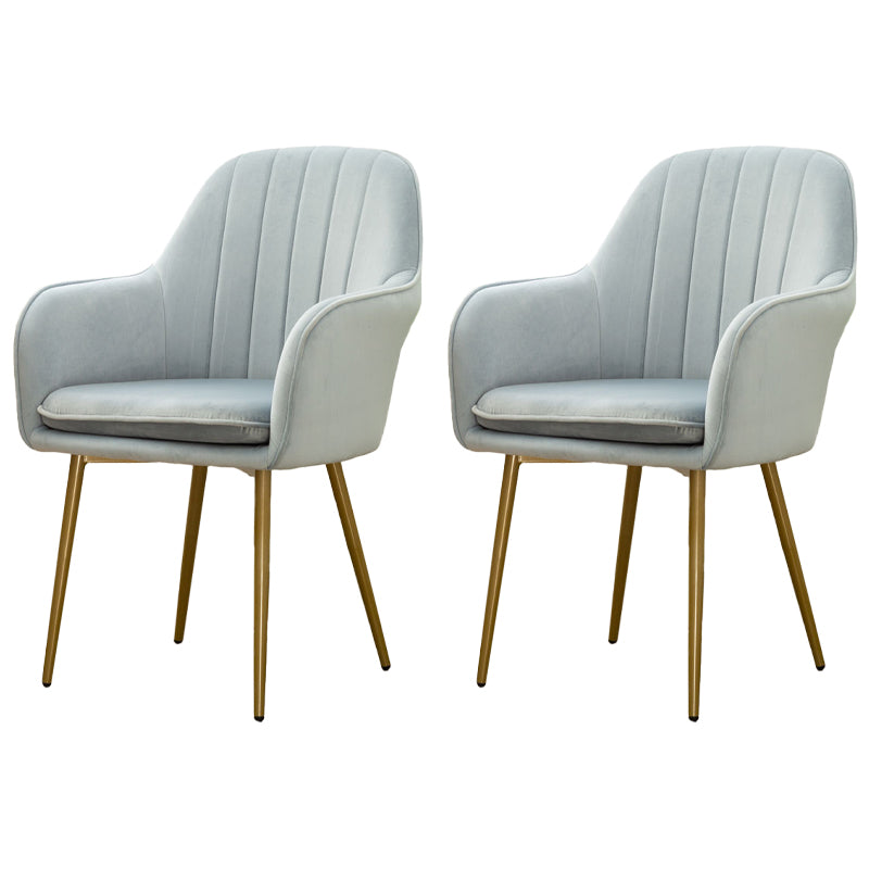 Chaise de salle à manger Glam, chaise à dossier solide de 23 po de large avec 4 pieds en métal pour un usage domestique