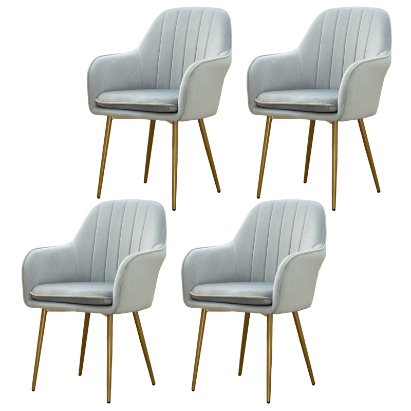 Chaise de salle à manger Glam, chaise à dossier solide de 23 po de large avec 4 pieds en métal pour un usage domestique