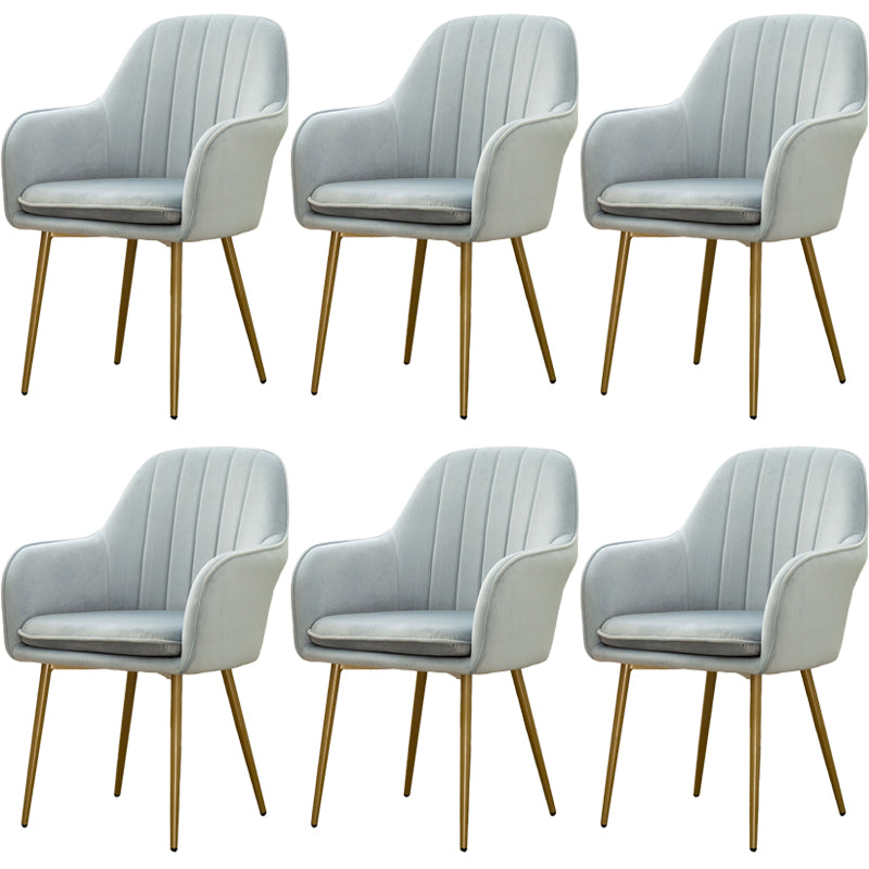 Chaise de salle à manger Glam, chaise à dossier solide de 23 po de large avec 4 pieds en métal pour un usage domestique