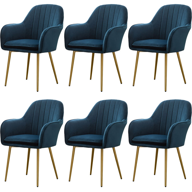 Chaise de salle à manger Glam, chaise à dossier solide de 23 po de large avec 4 pieds en métal pour un usage domestique