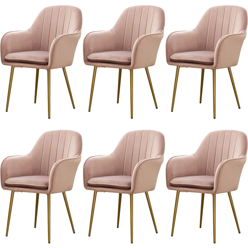 Chaise de salle à manger Glam, chaise à dossier solide de 23 po de large avec 4 pieds en métal pour un usage domestique
