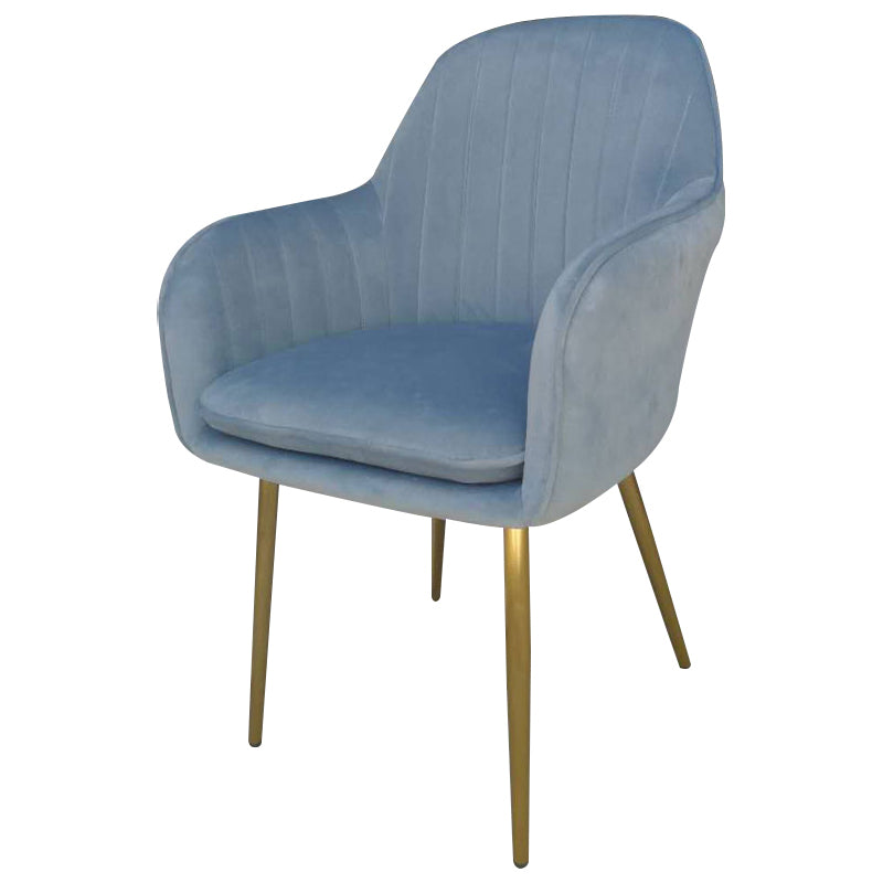 Chaise de salle à manger Glam, chaise à dossier solide de 23 po de large avec 4 pieds en métal pour un usage domestique