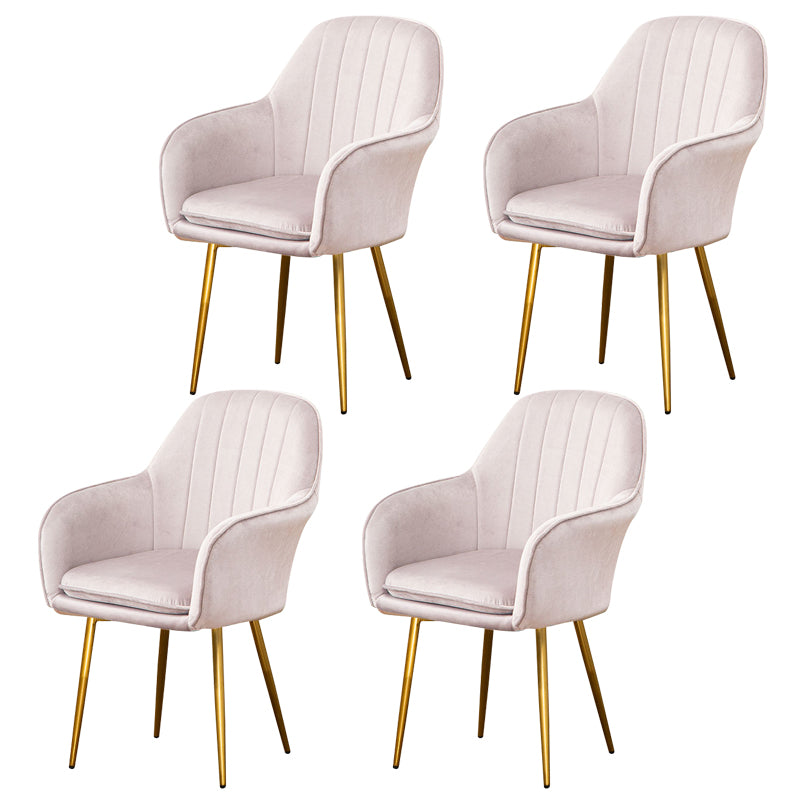 Chaise de salle à manger Glam, chaise à dossier solide de 23 po de large avec 4 pieds en métal pour un usage domestique