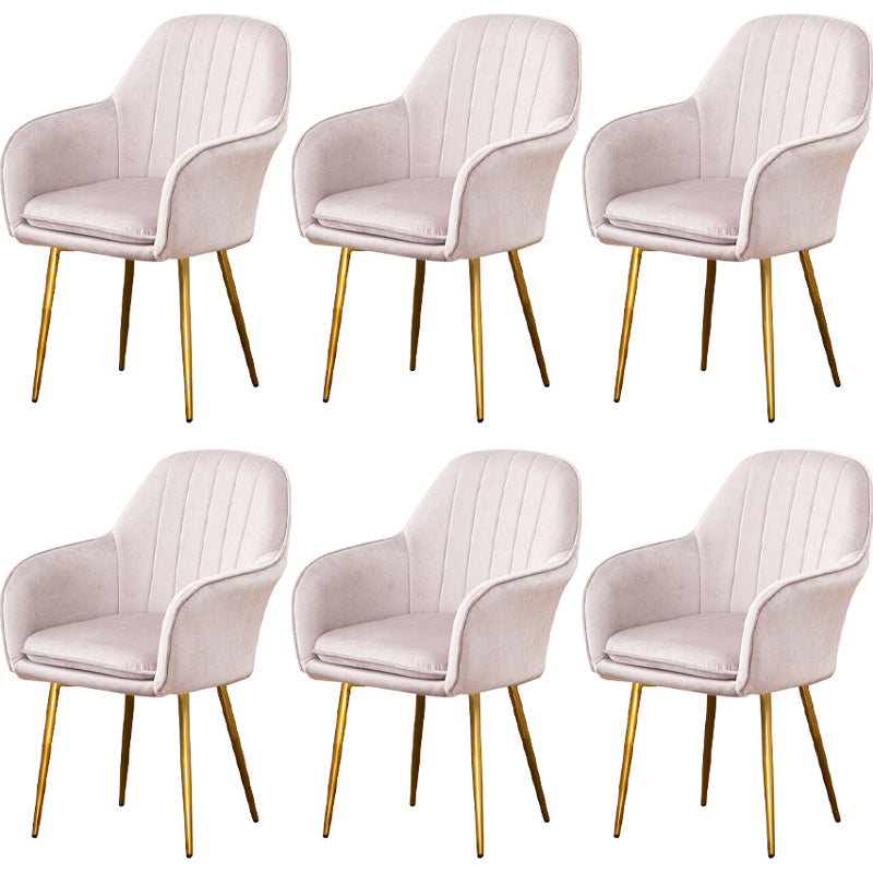 Chaise de salle à manger Glam, chaise à dossier solide de 23 po de large avec 4 pieds en métal pour un usage domestique