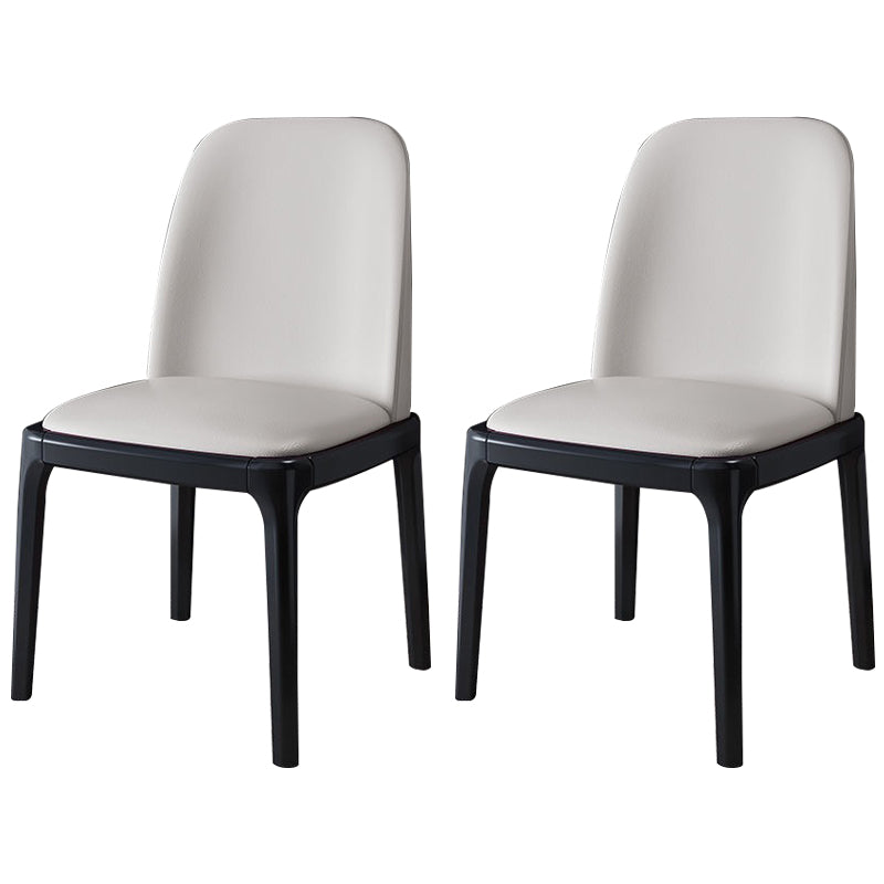 Industrial Wood Dining Side Chairs Armless Dining Chair (Set of 2/4/6)