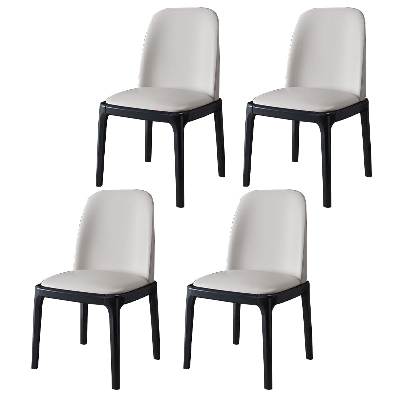 Industrial Wood Dining Side Chairs Armless Dining Chair (Set of 2/4/6)