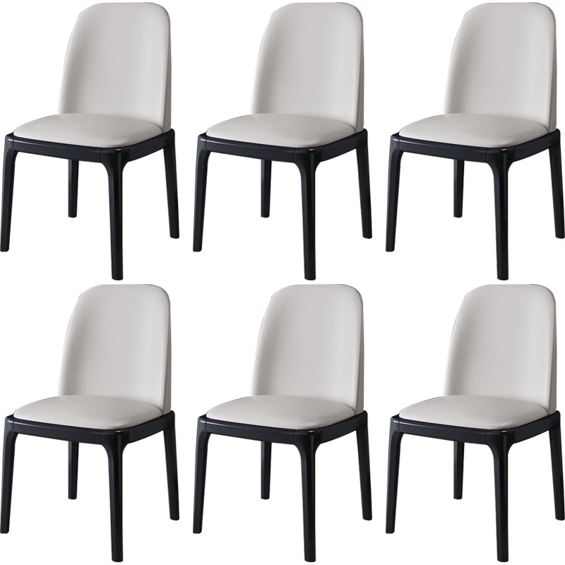 Industrial Wood Dining Side Chairs Armless Dining Chair (Set of 2/4/6)