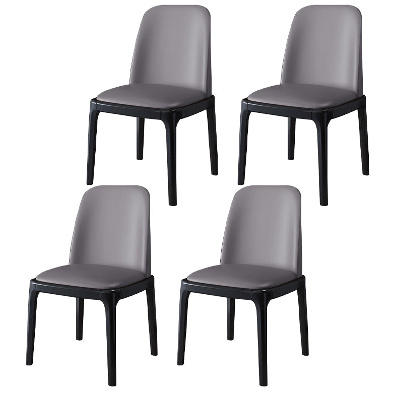 Industrial Wood Dining Side Chairs Armless Dining Chair (Set of 2/4/6)