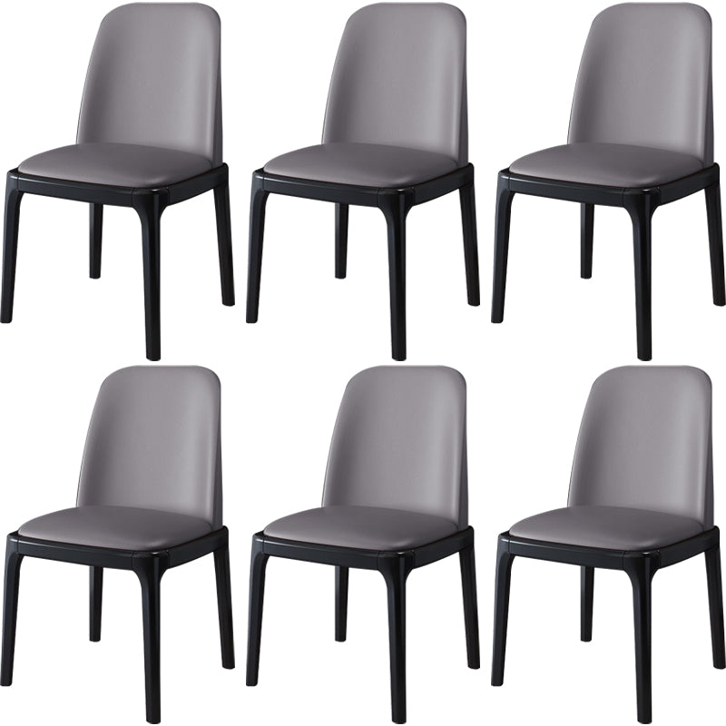 Industrial Wood Dining Side Chairs Armless Dining Chair (Set of 2/4/6)