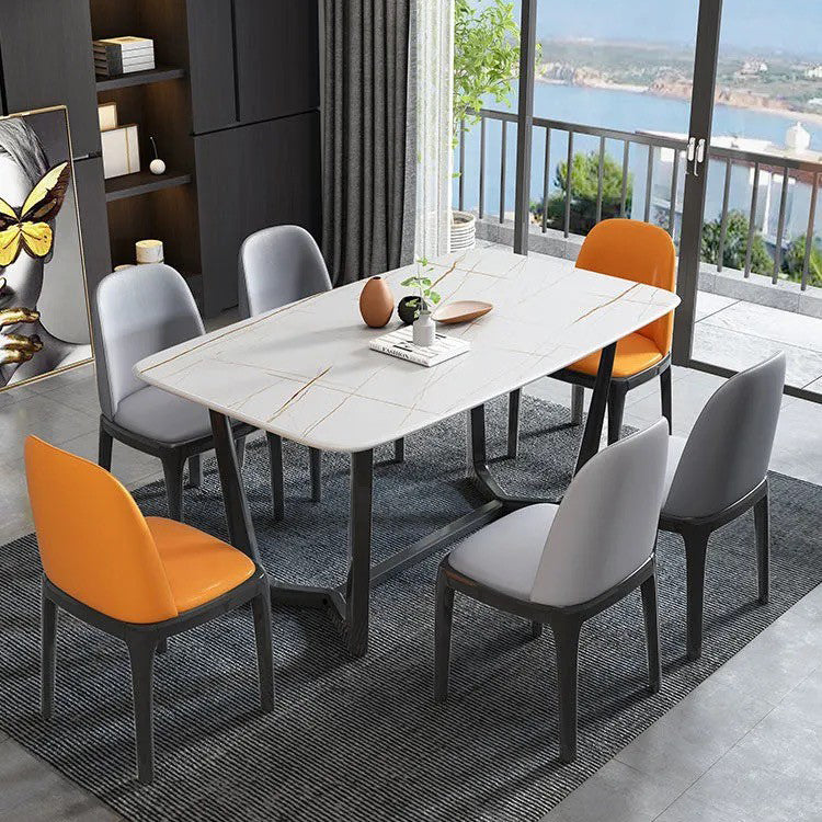 Industrial Wood Dining Side Chairs Armless Dining Chair (Set of 2/4/6)