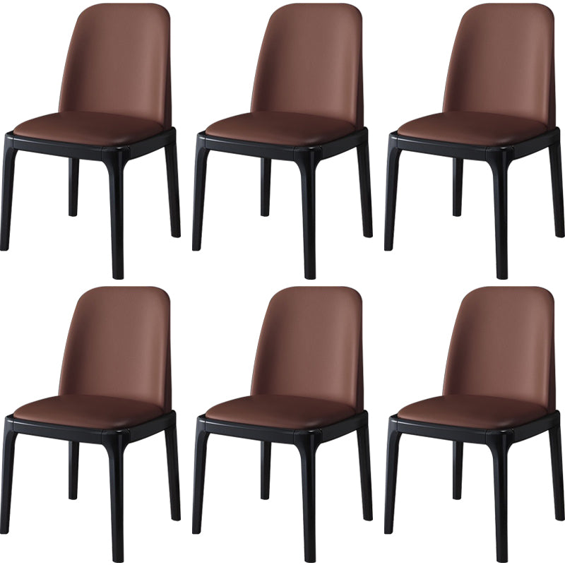 Industrial Wood Dining Side Chairs Armless Dining Chair (Set of 2/4/6)