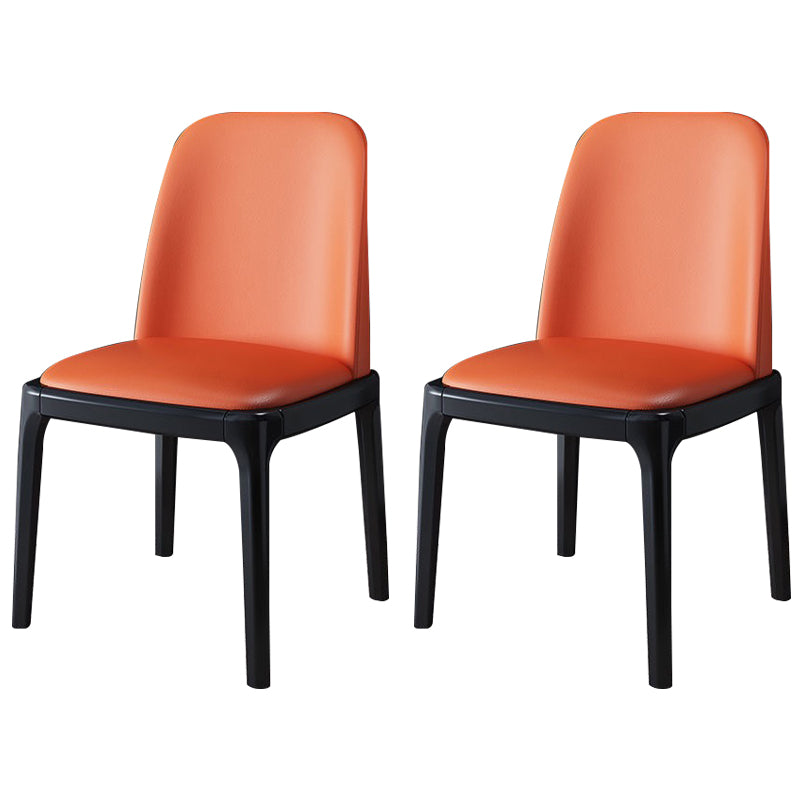 Industrial Wood Dining Side Chairs Armless Dining Chair (Set of 2/4/6)