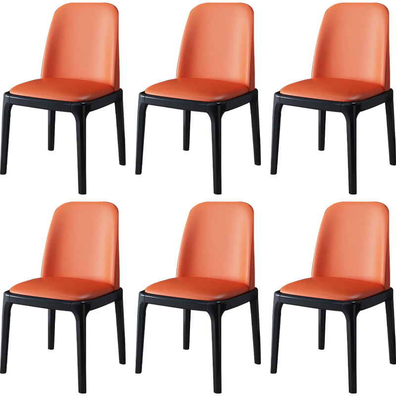 Industrial Wood Dining Side Chairs Armless Dining Chair (Set of 2/4/6)