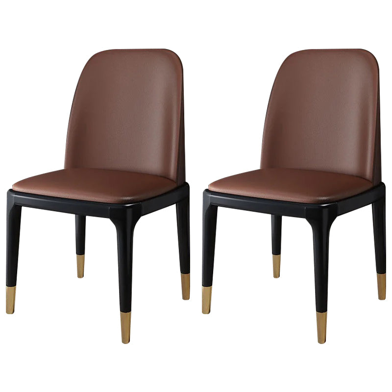 Industrial Wood Dining Side Chairs Armless Dining Chair (Set of 2/4/6)