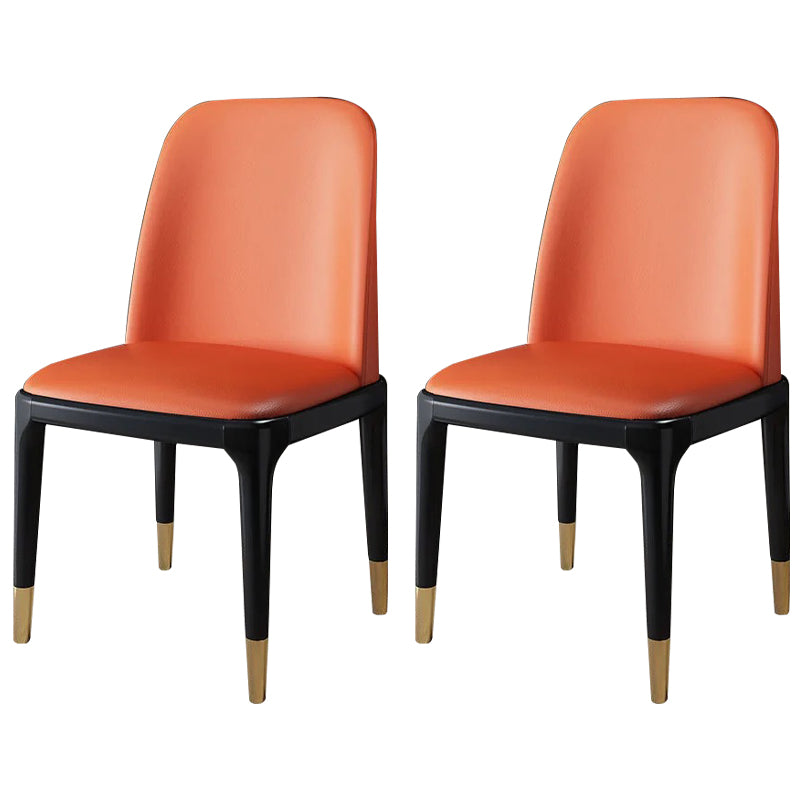 Industrial Wood Dining Side Chairs Armless Dining Chair (Set of 2/4/6)