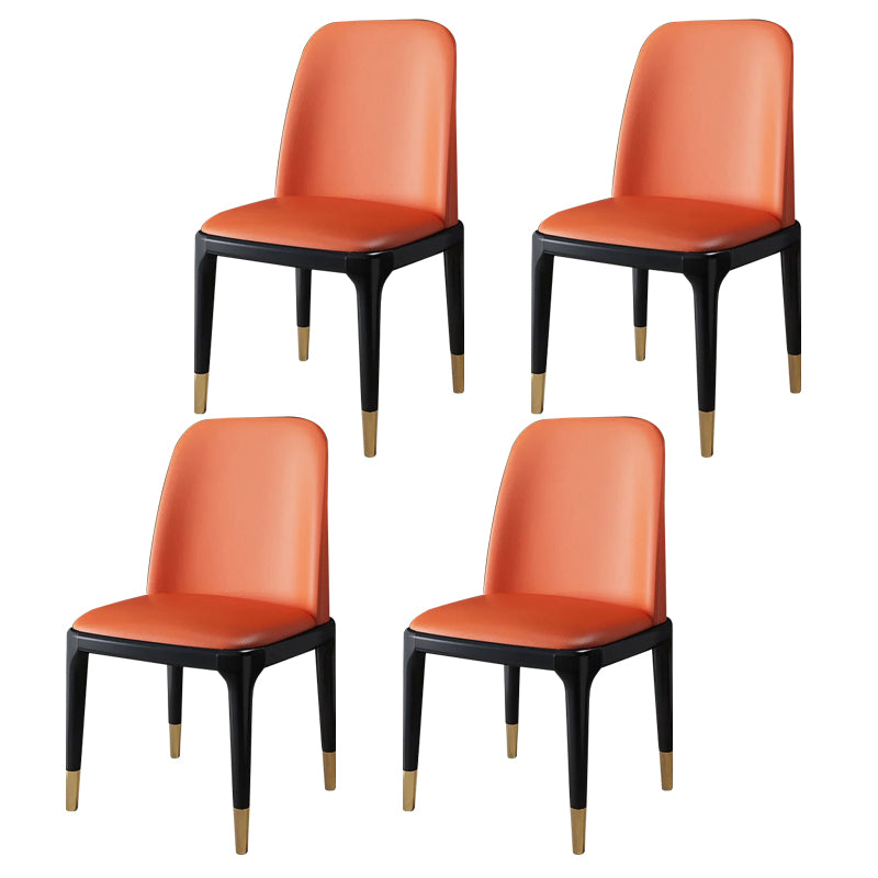 Industrial Wood Dining Side Chairs Armless Dining Chair (Set of 2/4/6)