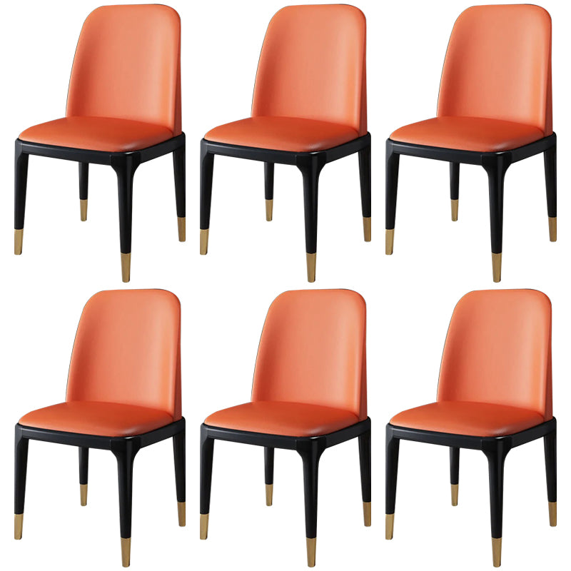 Industrial Wood Dining Side Chairs Armless Dining Chair (Set of 2/4/6)