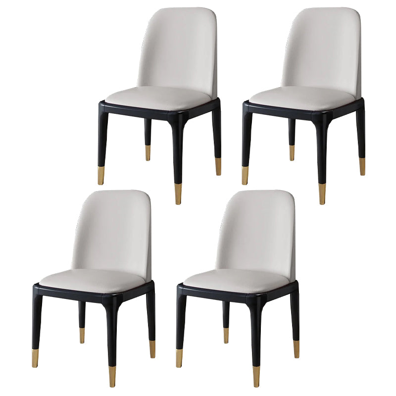 Industrial Wood Dining Side Chairs Armless Dining Chair (Set of 2/4/6)