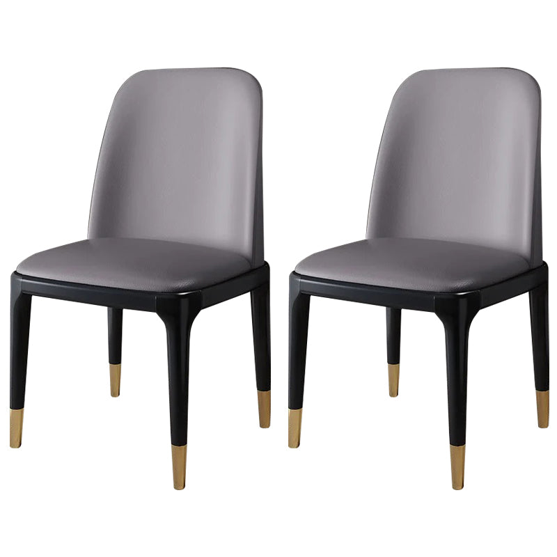 Industrial Wood Dining Side Chairs Armless Dining Chair (Set of 2/4/6)