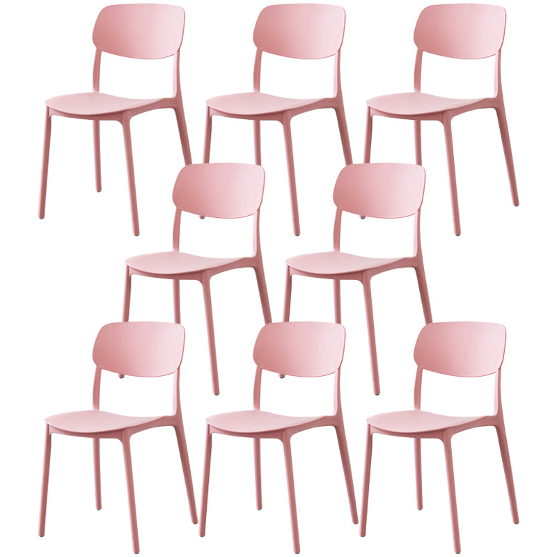 Plastic Side Chair Contemporary Multicolor Open Back Side Chair for Dining Room