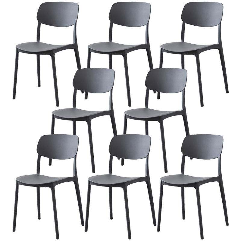 Plastic Side Chair Contemporary Multicolor Open Back Side Chair for Dining Room