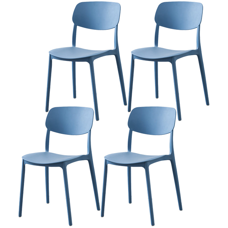 Plastic Side Chair Contemporary Multicolor Open Back Side Chair for Dining Room