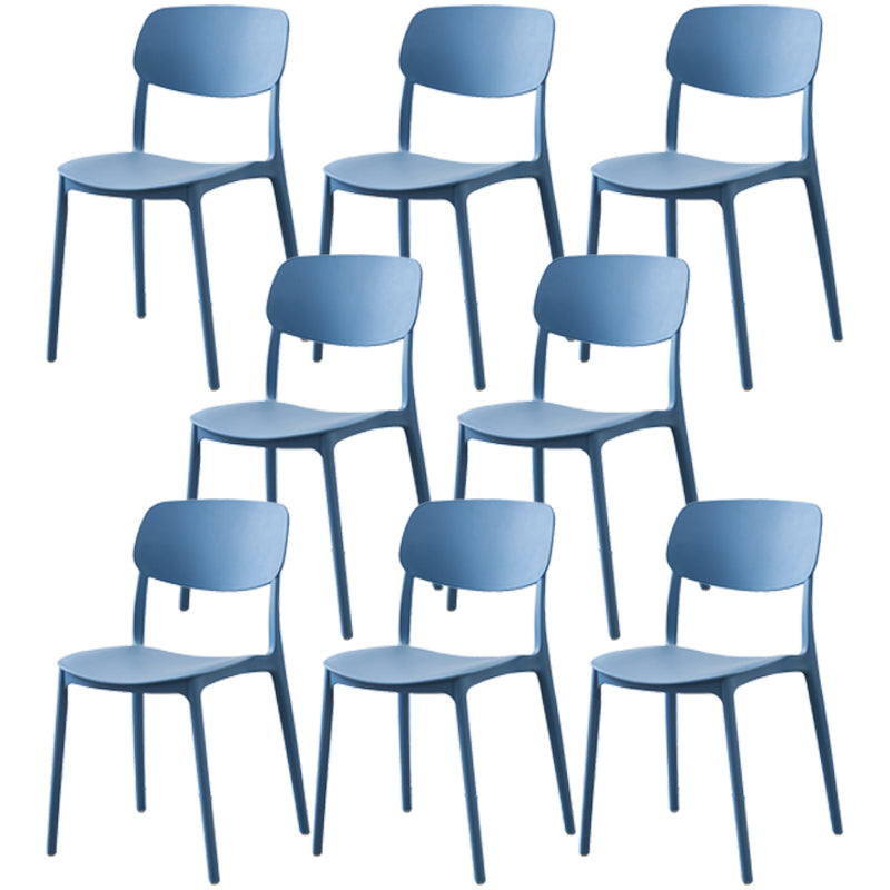 Plastic Side Chair Contemporary Multicolor Open Back Side Chair for Dining Room