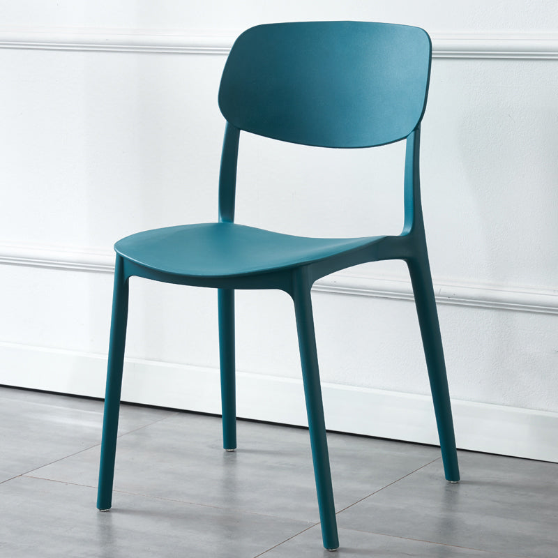 Plastic Side Chair Contemporary Multicolor Open Back Side Chair for Dining Room