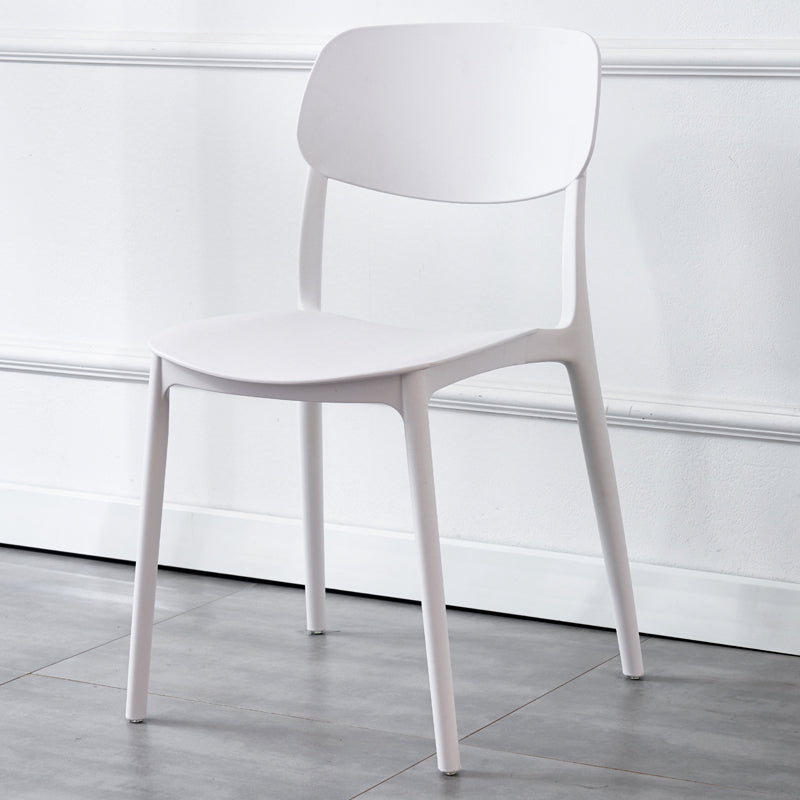 Plastic Side Chair Contemporary Multicolor Open Back Side Chair for Dining Room