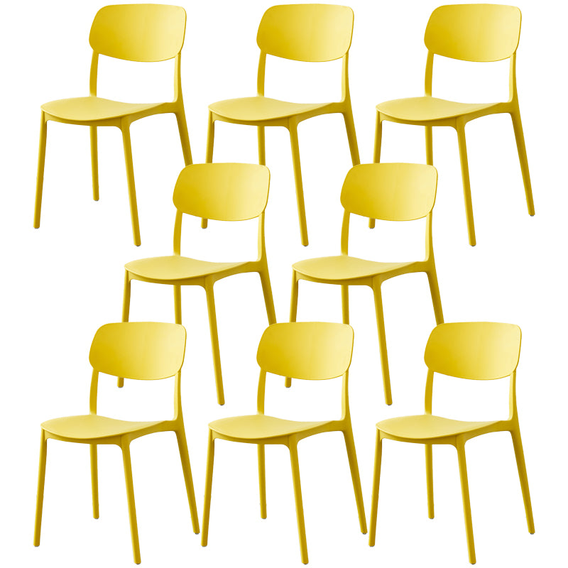 Plastic Side Chair Contemporary Multicolor Open Back Side Chair for Dining Room