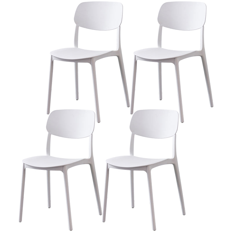 Plastic Side Chair Contemporary Multicolor Open Back Side Chair for Dining Room