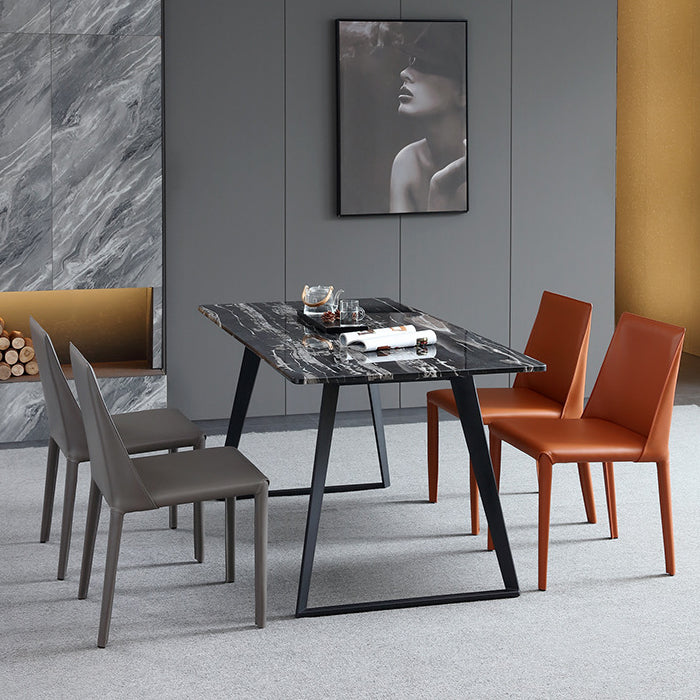 Cuisine contemporaine en métal dinant la chaise latérale solide arrière dinant la chaise latérale