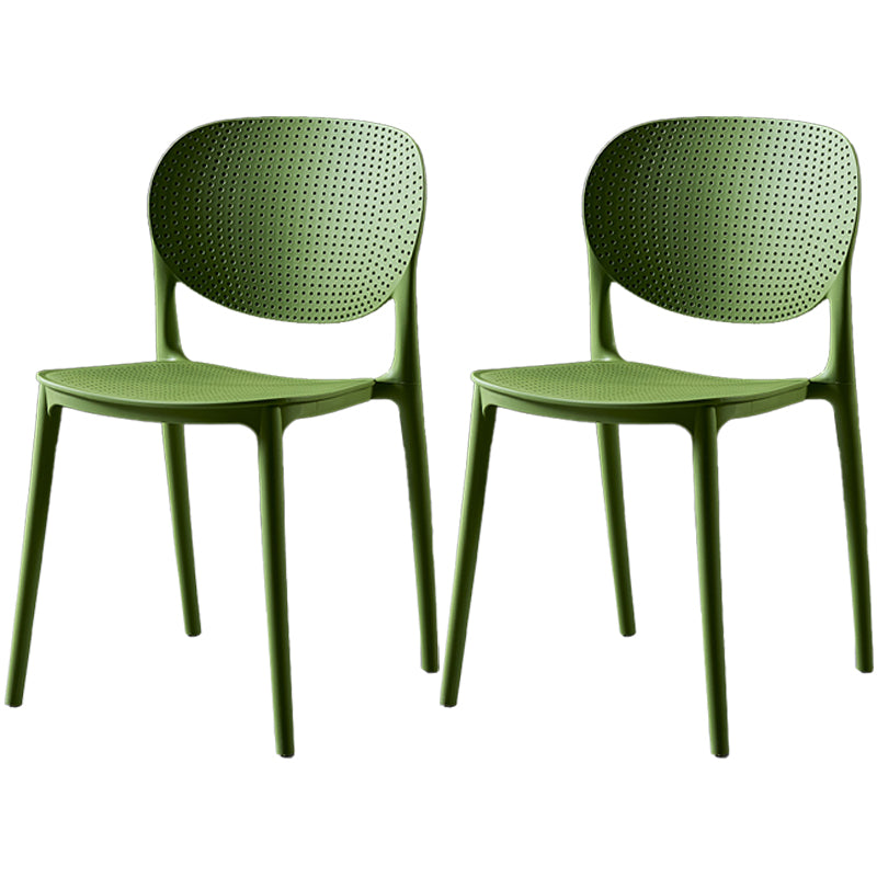 Modern Plastic Open Back Side Chair 32"H Acrylic Dining Chair for Restaurant Bedroom