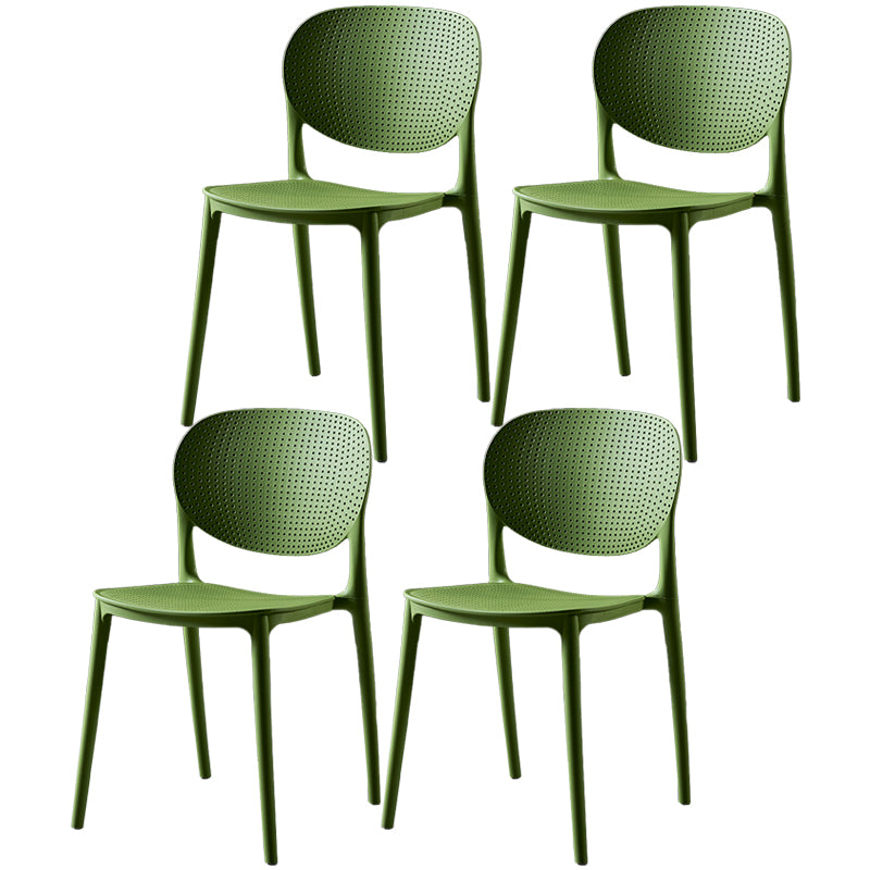 Modern Plastic Open Back Side Chair 32"H Acrylic Dining Chair for Restaurant Bedroom