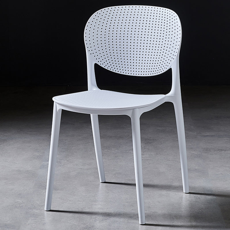 Modern Plastic Open Back Side Chair 32"H Acrylic Dining Chair for Restaurant Bedroom