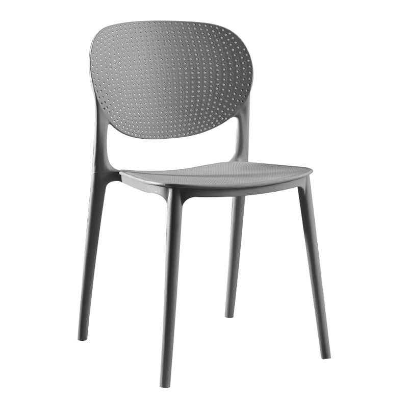 Modern Plastic Open Back Side Chair 32"H Acrylic Dining Chair for Restaurant Bedroom