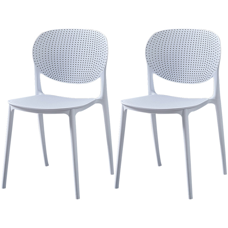 Modern Plastic Open Back Side Chair 32"H Acrylic Dining Chair for Restaurant Bedroom