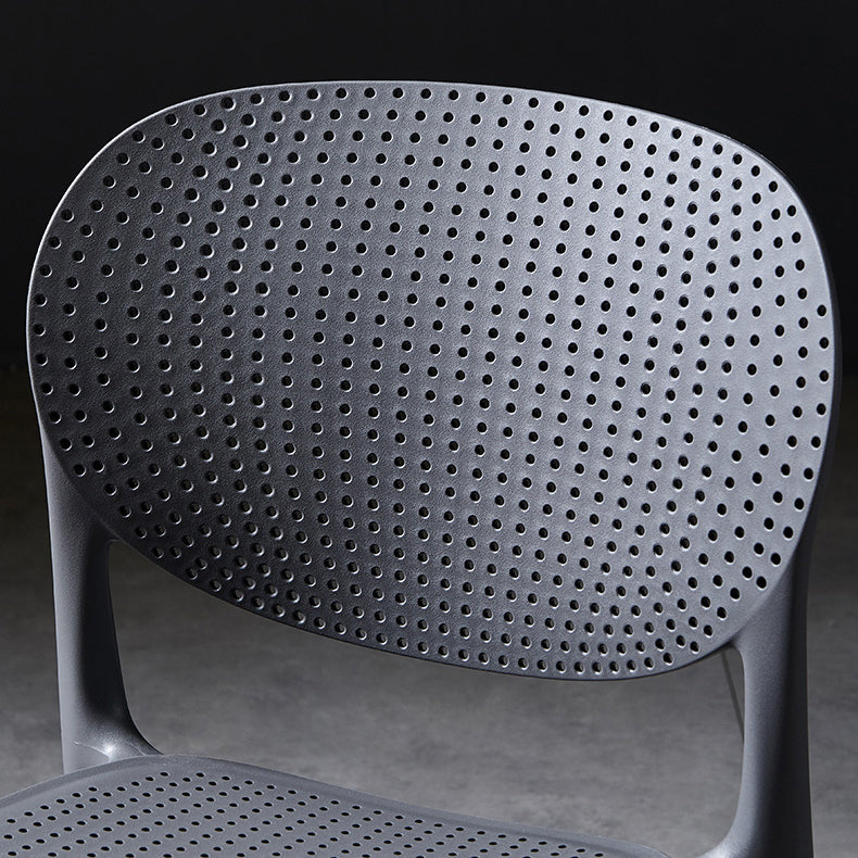 Modern Plastic Open Back Side Chair 32"H Acrylic Dining Chair for Restaurant Bedroom