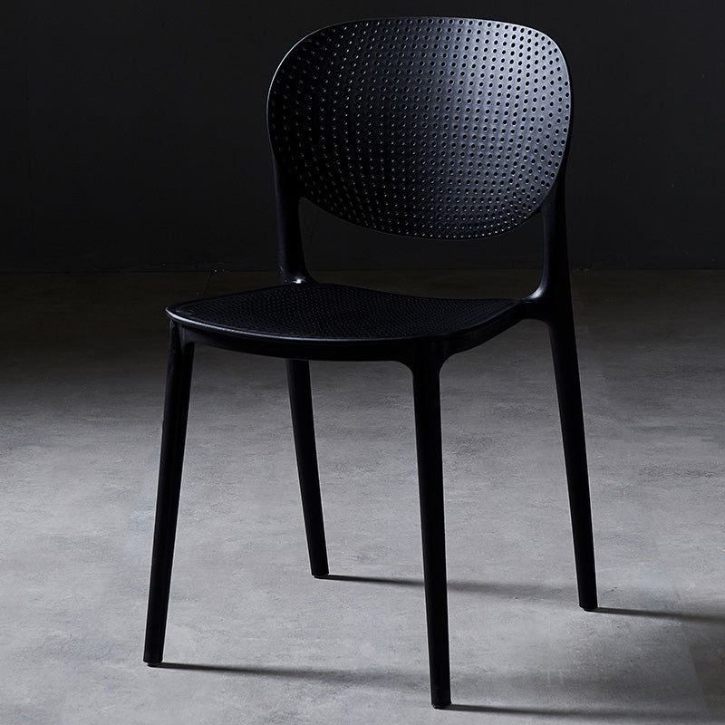 Modern Plastic Open Back Side Chair 32"H Acrylic Dining Chair for Restaurant Bedroom