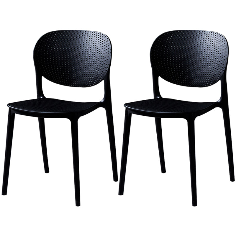 Modern Plastic Open Back Side Chair 32"H Acrylic Dining Chair for Restaurant Bedroom