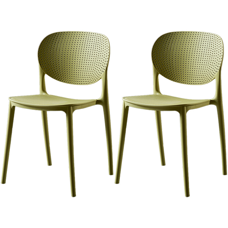 Modern Plastic Open Back Side Chair 32"H Acrylic Dining Chair for Restaurant Bedroom