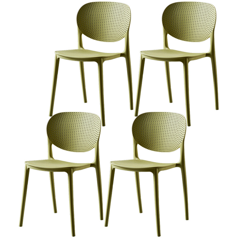 Modern Plastic Open Back Side Chair 32"H Acrylic Dining Chair for Restaurant Bedroom