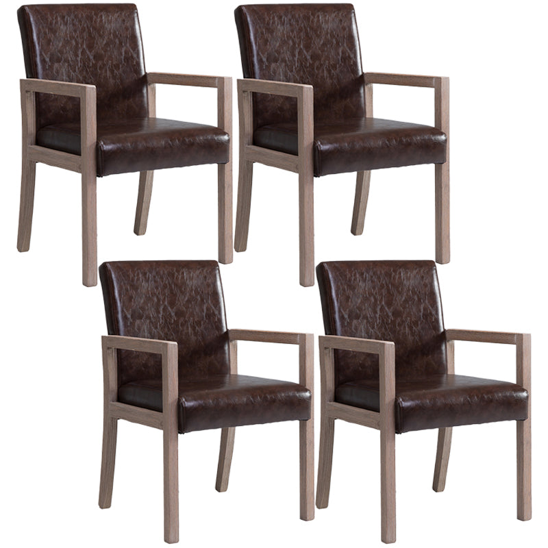 Chaise de bras à domicile contemporain Parsons en bois rembourré chaise de salle à manger en bois