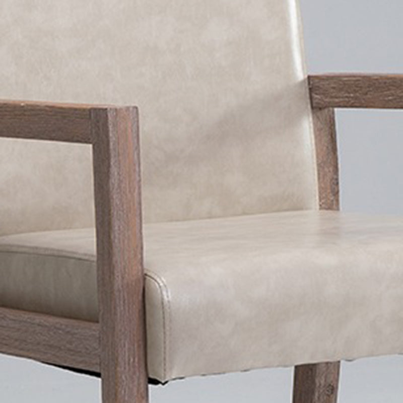 Chaise de bras à domicile contemporain Parsons en bois rembourré chaise de salle à manger en bois