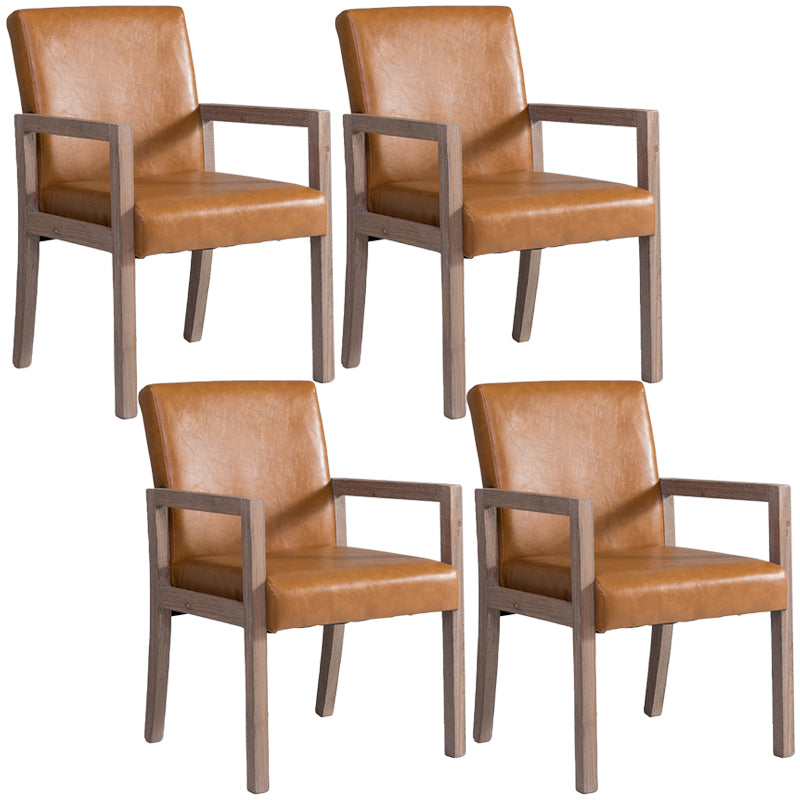 Chaise de bras à domicile contemporain Parsons en bois rembourré chaise de salle à manger en bois