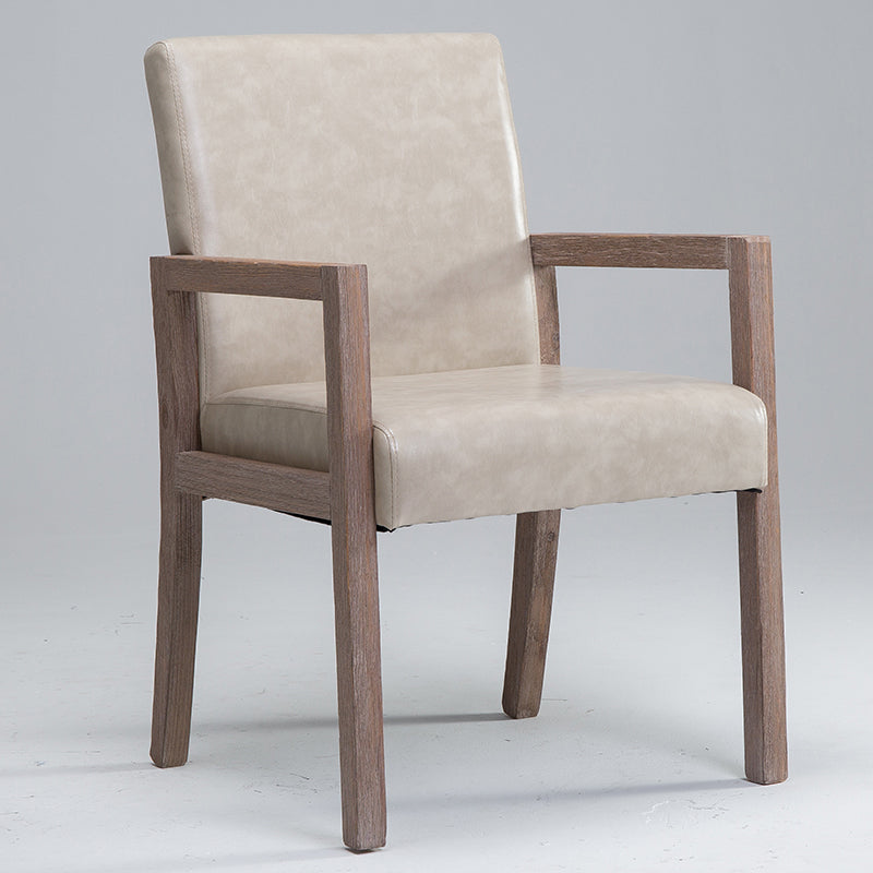 Chaise de bras à domicile contemporain Parsons en bois rembourré chaise de salle à manger en bois