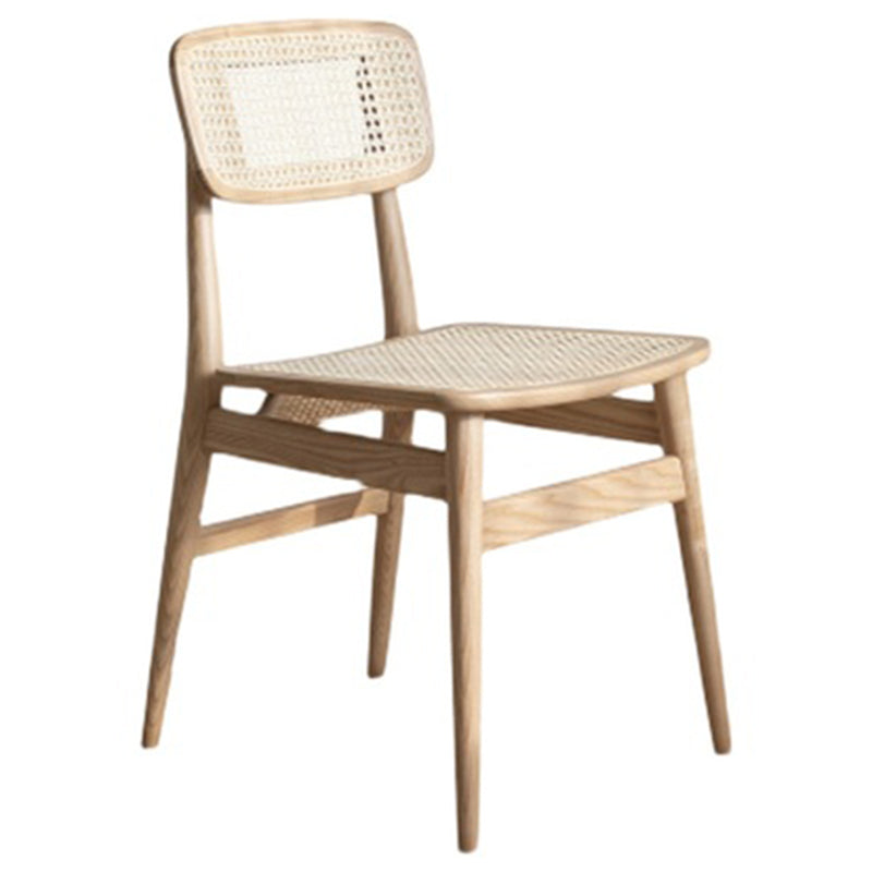 Solid Wood Traditional Dining Chair Matte Finish Open Back Dining Side Chair