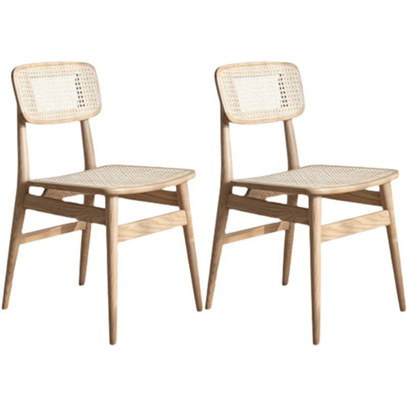 Solid Wood Traditional Dining Chair Matte Finish Open Back Dining Side Chair