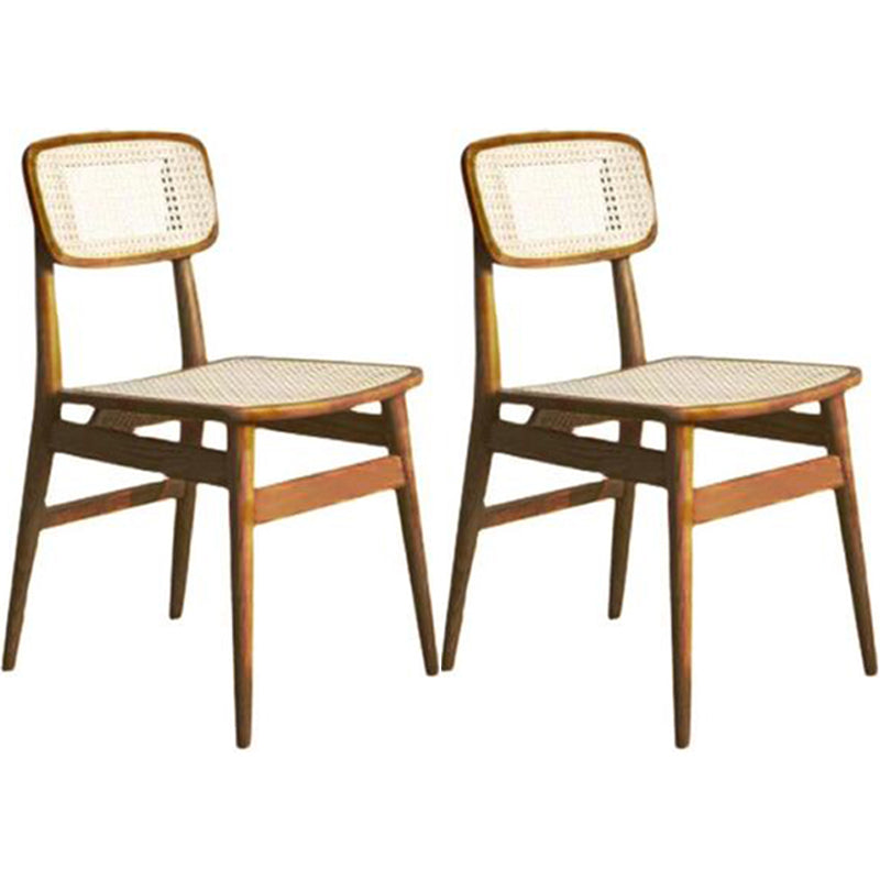 Solid Wood Traditional Dining Chair Matte Finish Open Back Dining Side Chair